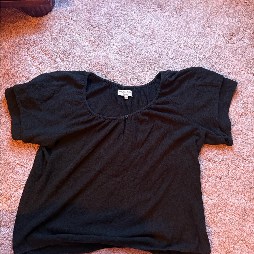 Madewell Black Short Sleeve Women's Top